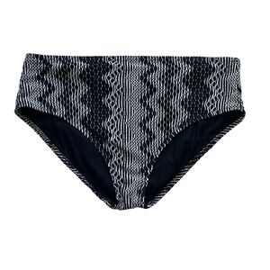 BECCA ETC Crochet Black‎ and White Bikini Bottoms Sample Piece Size 0X